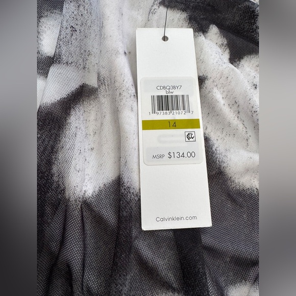 Calvin Klein Black Side Ruched Dress - Picture 2 of 5